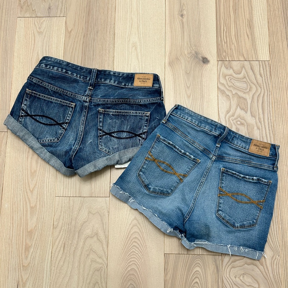 Abercrombie & Fitch Mid Blue Denim Cutoff Shorts